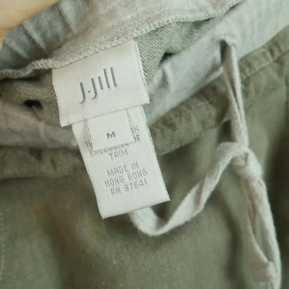 Vintage Medium Midi Skirt Olive Drab Low Rise Y2K 90s Granola Girl Grunge Cotton